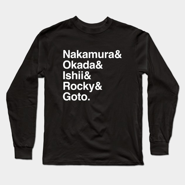 Helvetica List CHAOS! NJPW Long Sleeve T-Shirt by C E Richards